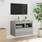 vidaXL TV-Wandschrank mit LED-Leuchten Grau Sonoma 60x30x40 cm vidaXL TV-Wandschrank mit LED-Leuchten Grau Sonoma 60x30x40 cm