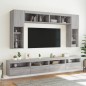 vidaXL TV-Wandschrank mit LED-Leuchten Grau Sonoma 60x30x40 cm vidaXL TV-Wandschrank mit LED-Leuchten Grau Sonoma 60x30x40 cm