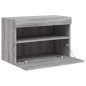 vidaXL TV-Wandschrank mit LED-Leuchten Grau Sonoma 60x30x40 cm vidaXL TV-Wandschrank mit LED-Leuchten Grau Sonoma 60x30x40 cm