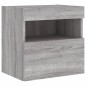 vidaXL TV-Wandschrank mit LED-Leuchten Grau Sonoma 40x30x40 cm vidaXL TV-Wandschrank mit LED-Leuchten Grau Sonoma 40x30x40 cm