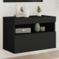 vidaXL TV-Wandschrank mit LED-Leuchten Schwarz 60x30x40 cm vidaXL TV-Wandschrank mit LED-Leuchten Schwarz 60x30x40 cm