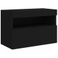 vidaXL TV-Wandschrank mit LED-Leuchten Schwarz 60x30x40 cm vidaXL TV-Wandschrank mit LED-Leuchten Schwarz 60x30x40 cm