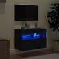 vidaXL TV-Wandschrank mit LED-Leuchten Schwarz 60x30x40 cm vidaXL TV-Wandschrank mit LED-Leuchten Schwarz 60x30x40 cm