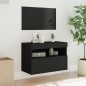 vidaXL TV-Wandschrank mit LED-Leuchten Schwarz 60x30x40 cm vidaXL TV-Wandschrank mit LED-Leuchten Schwarz 60x30x40 cm