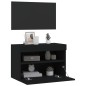 vidaXL TV-Wandschrank mit LED-Leuchten Schwarz 60x30x40 cm vidaXL TV-Wandschrank mit LED-Leuchten Schwarz 60x30x40 cm