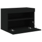 vidaXL TV-Wandschrank mit LED-Leuchten Schwarz 60x30x40 cm vidaXL TV-Wandschrank mit LED-Leuchten Schwarz 60x30x40 cm