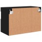vidaXL TV-Wandschrank mit LED-Leuchten Schwarz 60x30x40 cm vidaXL TV-Wandschrank mit LED-Leuchten Schwarz 60x30x40 cm