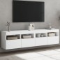 vidaXL TV-Wandschränke mit LED-Leuchten 2 Stk. Weiß 80x30x40 cm vidaXL TV-Wandschränke mit LED-Leuchten 2 Stk. Weiß 80x30x40 cm