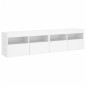 vidaXL TV-Wandschränke mit LED-Leuchten 2 Stk. Weiß 80x30x40 cm vidaXL TV-Wandschränke mit LED-Leuchten 2 Stk. Weiß 80x30x40 cm