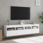 vidaXL TV-Wandschränke mit LED-Leuchten 2 Stk. Weiß 80x30x40 cm vidaXL TV-Wandschränke mit LED-Leuchten 2 Stk. Weiß 80x30x40 cm
