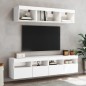 vidaXL TV-Wandschränke mit LED-Leuchten 2 Stk. Weiß 80x30x40 cm vidaXL TV-Wandschränke mit LED-Leuchten 2 Stk. Weiß 80x30x40 cm