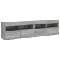 vidaXL TV-Wandschränke mit LED-Leuchten 2 Stk. Grau Sonoma 80x30x40 cm vidaXL TV-Wandschränke mit LED-Leuchten 2 Stk. Grau Sonoma 80x30x40 cm