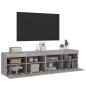 vidaXL TV-Wandschränke mit LED-Leuchten 2 Stk. Grau Sonoma 80x30x40 cm vidaXL TV-Wandschränke mit LED-Leuchten 2 Stk. Grau Sonoma 80x30x40 cm