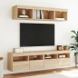 vidaXL TV-Wandschrank mit LED-Leuchten Sonoma-Eiche 80x30x40 cm vidaXL TV-Wandschrank mit LED-Leuchten Sonoma-Eiche 80x30x40 cm
