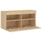 vidaXL TV-Wandschrank mit LED-Leuchten Sonoma-Eiche 80x30x40 cm vidaXL TV-Wandschrank mit LED-Leuchten Sonoma-Eiche 80x30x40 cm