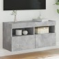 vidaXL TV-Wandschrank mit LED-Leuchten Betongrau 80x30x40 cm vidaXL TV-Wandschrank mit LED-Leuchten Betongrau 80x30x40 cm