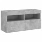 vidaXL TV-Wandschrank mit LED-Leuchten Betongrau 80x30x40 cm vidaXL TV-Wandschrank mit LED-Leuchten Betongrau 80x30x40 cm