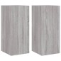 vidaXL TV-Wandschränke mit LED-Leuchten 2Stk. Grau Sonoma 30,5x35x70cm vidaXL TV-Wandschränke mit LED-Leuchten 2Stk. Grau Sonoma 30,5x35x70cm