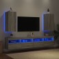 vidaXL TV-Wandschränke mit LED-Leuchten 2Stk. Grau Sonoma 30,5x35x70cm vidaXL TV-Wandschränke mit LED-Leuchten 2Stk. Grau Sonoma 30,5x35x70cm