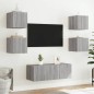 vidaXL TV-Wandschränke mit LED-Leuchten 2Stk. Grau Sonoma 30,5x35x30cm vidaXL TV-Wandschränke mit LED-Leuchten 2Stk. Grau Sonoma 30,5x35x30cm
