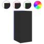 vidaXL TV-Wandschrank mit LED-Leuchten Schwarz 30,5x35x70 cm vidaXL TV-Wandschrank mit LED-Leuchten Schwarz 30,5x35x70 cm