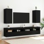 vidaXL TV-Wandschrank mit LED-Leuchten Schwarz 30,5x35x70 cm vidaXL TV-Wandschrank mit LED-Leuchten Schwarz 30,5x35x70 cm
