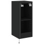 vidaXL TV-Wandschrank mit LED-Leuchten Schwarz 30,5x35x70 cm vidaXL TV-Wandschrank mit LED-Leuchten Schwarz 30,5x35x70 cm