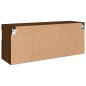 vidaXL TV-Wandschrank mit LED-Leuchten Braun Eichen-Optik 100x30x40 cm vidaXL TV-Wandschrank mit LED-Leuchten Braun Eichen-Optik 100x30x40 cm