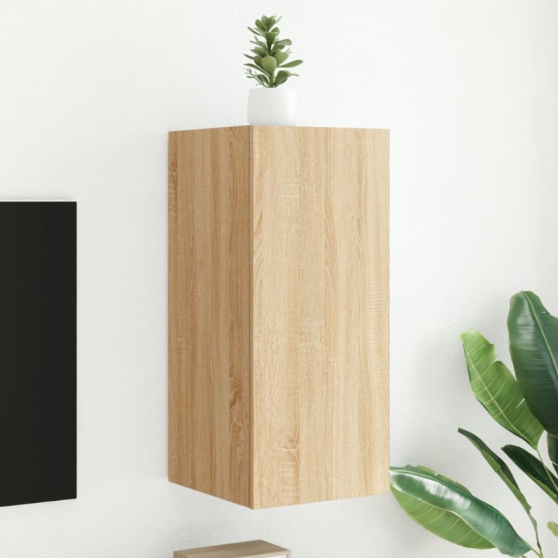 vidaXL TV-Wandschrank mit LED-Leuchten Sonoma-Eiche 30,5x35x70 cm vidaXL TV-Wandschrank mit LED-Leuchten Sonoma-Eiche 30,5x35x70 cm