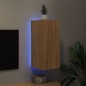 vidaXL TV-Wandschrank mit LED-Leuchten Sonoma-Eiche 30,5x35x70 cm vidaXL TV-Wandschrank mit LED-Leuchten Sonoma-Eiche 30,5x35x70 cm