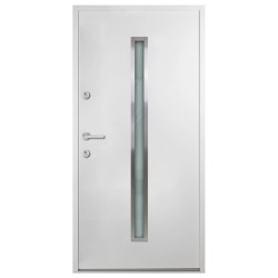 Haustür Aluminium Weiß 90x200 cm