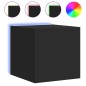 vidaXL TV-Wandschrank mit LED-Leuchten Schwarz 30,5x35x30 cm vidaXL TV-Wandschrank mit LED-Leuchten Schwarz 30,5x35x30 cm