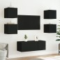 vidaXL TV-Wandschrank mit LED-Leuchten Schwarz 30,5x35x30 cm vidaXL TV-Wandschrank mit LED-Leuchten Schwarz 30,5x35x30 cm