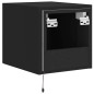 vidaXL TV-Wandschrank mit LED-Leuchten Schwarz 30,5x35x30 cm vidaXL TV-Wandschrank mit LED-Leuchten Schwarz 30,5x35x30 cm