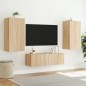 vidaXL TV-Wandschrank mit LED-Leuchten Sonoma-Eiche 40,5x35x80 cm vidaXL TV-Wandschrank mit LED-Leuchten Sonoma-Eiche 40,5x35x80 cm