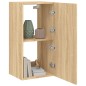 vidaXL TV-Wandschrank mit LED-Leuchten Sonoma-Eiche 40,5x35x80 cm vidaXL TV-Wandschrank mit LED-Leuchten Sonoma-Eiche 40,5x35x80 cm