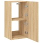 vidaXL TV-Wandschrank mit LED-Leuchten Sonoma-Eiche 40,5x35x80 cm vidaXL TV-Wandschrank mit LED-Leuchten Sonoma-Eiche 40,5x35x80 cm