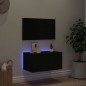 vidaXL TV-Wandschrank mit LED-Leuchten Schwarz 60x35x31 cm vidaXL TV-Wandschrank mit LED-Leuchten Schwarz 60x35x31 cm