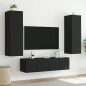 vidaXL TV-Wandschrank mit LED-Leuchten Schwarz 60x35x31 cm vidaXL TV-Wandschrank mit LED-Leuchten Schwarz 60x35x31 cm
