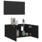 vidaXL TV-Wandschrank mit LED-Leuchten Schwarz 60x35x31 cm vidaXL TV-Wandschrank mit LED-Leuchten Schwarz 60x35x31 cm