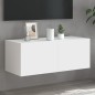 vidaXL TV-Wandschrank mit LED-Leuchten Weiß 80x35x31 cm vidaXL TV-Wandschrank mit LED-Leuchten Weiß 80x35x31 cm