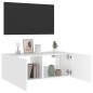 vidaXL TV-Wandschrank mit LED-Leuchten Weiß 80x35x31 cm vidaXL TV-Wandschrank mit LED-Leuchten Weiß 80x35x31 cm