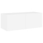 vidaXL TV-Wandschrank mit LED-Leuchten Weiß 80x35x31 cm vidaXL TV-Wandschrank mit LED-Leuchten Weiß 80x35x31 cm