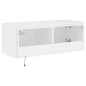 vidaXL TV-Wandschrank mit LED-Leuchten Weiß 80x35x31 cm vidaXL TV-Wandschrank mit LED-Leuchten Weiß 80x35x31 cm