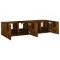 vidaXL TV-Wandschränke mit LED-Leuchten 2 Stk. Räuchereiche 60x35x31cm vidaXL TV-Wandschränke mit LED-Leuchten 2 Stk. Räuchereiche 60x35x31cm