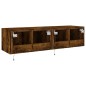 vidaXL TV-Wandschränke mit LED-Leuchten 2 Stk. Räuchereiche 60x35x31cm vidaXL TV-Wandschränke mit LED-Leuchten 2 Stk. Räuchereiche 60x35x31cm