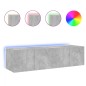 vidaXL TV-Wandschränke mit LED-Leuchten 2 Stk. Betongrau 60x35x31 cm vidaXL TV-Wandschränke mit LED-Leuchten 2 Stk. Betongrau 60x35x31 cm