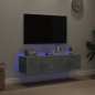 vidaXL TV-Wandschränke mit LED-Leuchten 2 Stk. Betongrau 60x35x31 cm vidaXL TV-Wandschränke mit LED-Leuchten 2 Stk. Betongrau 60x35x31 cm