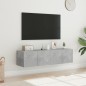 vidaXL TV-Wandschränke mit LED-Leuchten 2 Stk. Betongrau 60x35x31 cm vidaXL TV-Wandschränke mit LED-Leuchten 2 Stk. Betongrau 60x35x31 cm