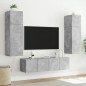 vidaXL TV-Wandschränke mit LED-Leuchten 2 Stk. Betongrau 60x35x31 cm vidaXL TV-Wandschränke mit LED-Leuchten 2 Stk. Betongrau 60x35x31 cm